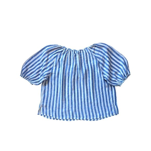 Rails Blouse Kirstie Top Casablanca Stripe Size Medium Linen Blend $168. Striped - Picture 7 of 8